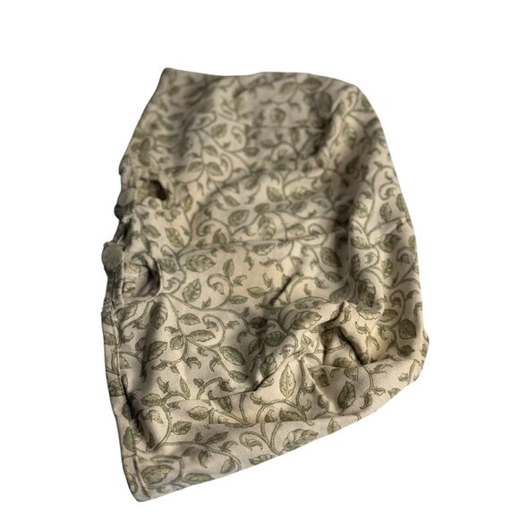 VTG Longaberger Basket Liner Green Leaf Ornate Vine Pattern 22"x11" Fabric - Picture 1 of 5